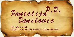 Pantelija Danilović vizit kartica